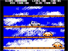 In game image of Cross City on the Apple II.