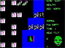 In game image of Crush, Crumble and Chomp! on the Apple II.