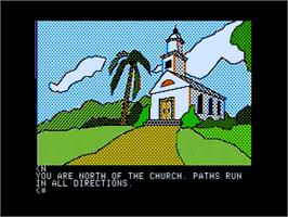 In game image of Death In The Caribbean on the Apple II.