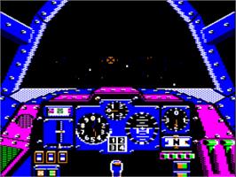 In game image of Dive Bomber on the Apple II.