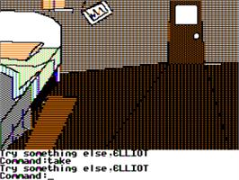 In game image of E.t. Comes Back on the Apple II.