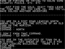 In game image of Ghost Town Gold on the Apple II.
