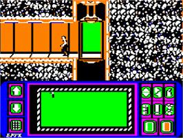 In game image of Impossible Mission on the Apple II.