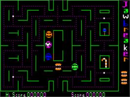 In game image of Jawbreaker on the Apple II.