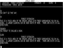 In game image of Jungle Quest on the Apple II.