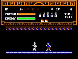 In game image of Kung-Fu Master on the Apple II.