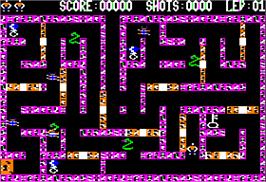 In game image of Lady Tut on the Apple II.