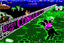 In game image of Lords of Conquest on the Apple II.