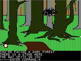 In game image of Man-eng - Master Of Evil on the Apple II.