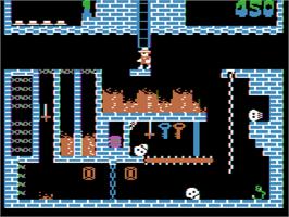 In game image of Montezuma's Revenge on the Apple II.