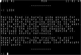 In game image of Night Stalker on the Apple II.
