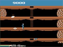 In game image of Pitfall 2 - Lost Caverns on the Apple II.