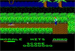 In game image of Platoon on the Apple II.