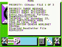 In game image of Portal on the Apple II.