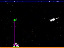 In game image of Rescue Raiders on the Apple II.