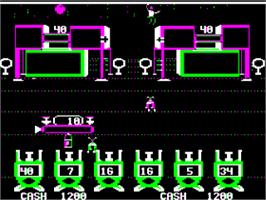 In game image of Run For The Money on the Apple II.