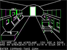 In game image of Secret Agent - Mission One on the Apple II.
