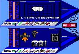 In game image of Spy vs. Spy III: Arctic Antics on the Apple II.