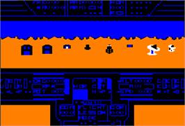In game image of Super Huey UH-IX on the Apple II.