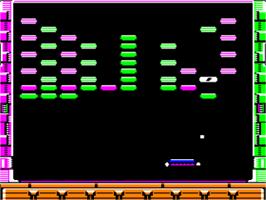 In game image of Super Trick Out on the Apple II.