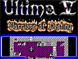 In game image of Ultima V: Warriors of Destiny on the Apple II.
