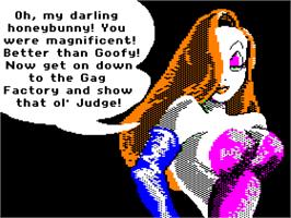 In game image of Who Framed Roger Rabbit on the Apple II.