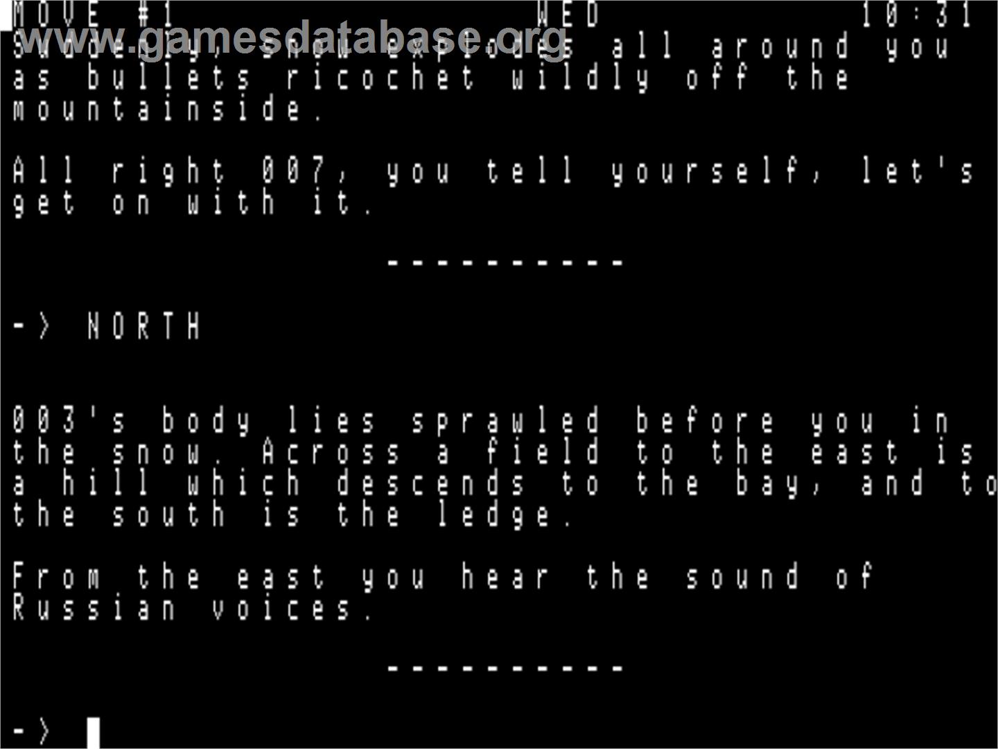 007: A View to a Kill - Apple II - Artwork - In Game