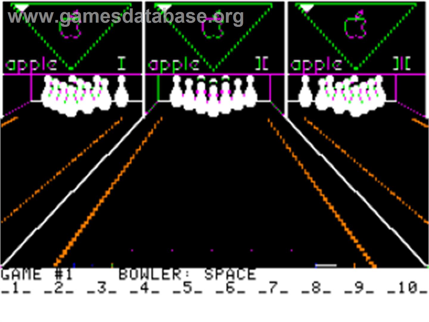Apple Bowl - Apple II - Artwork - In Game