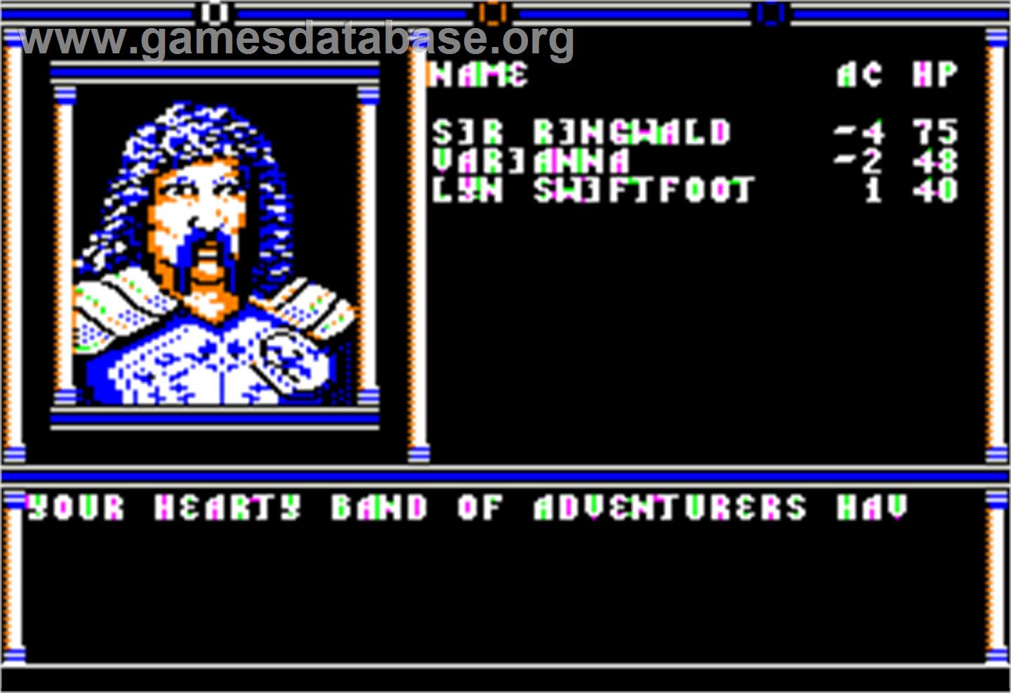 Champions of Krynn - Apple II - Artwork - In Game