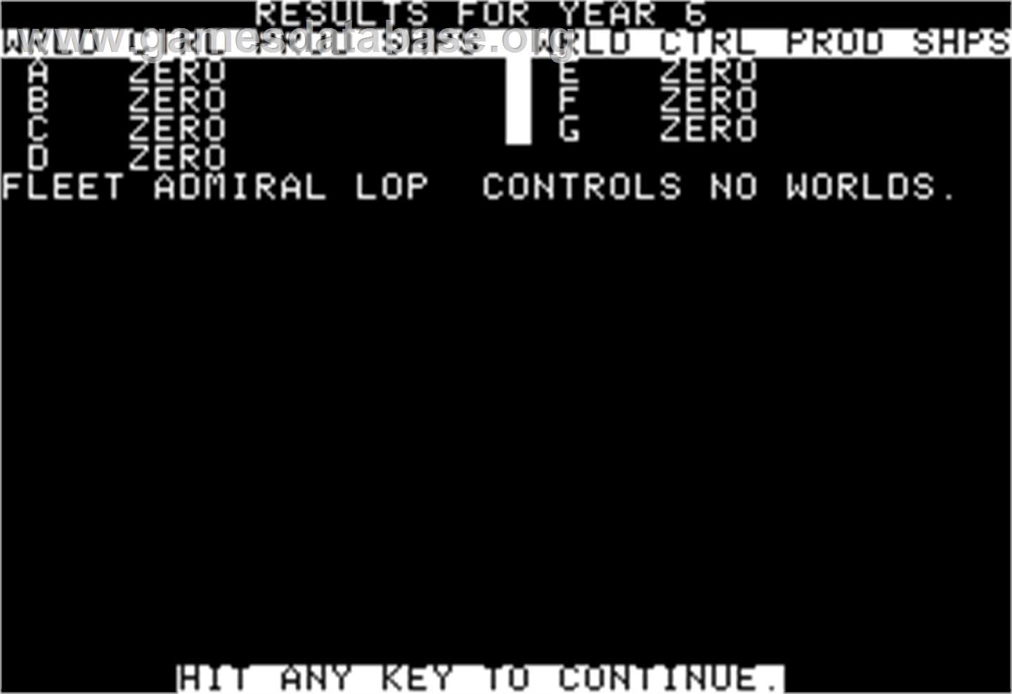 Galaxy - Apple II - Artwork - In Game