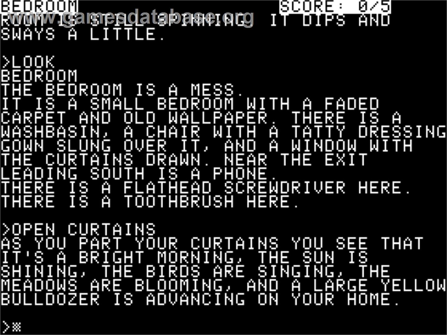 Hitchhiker's Guide To The Galaxy, The - Apple II - Artwork - In Game