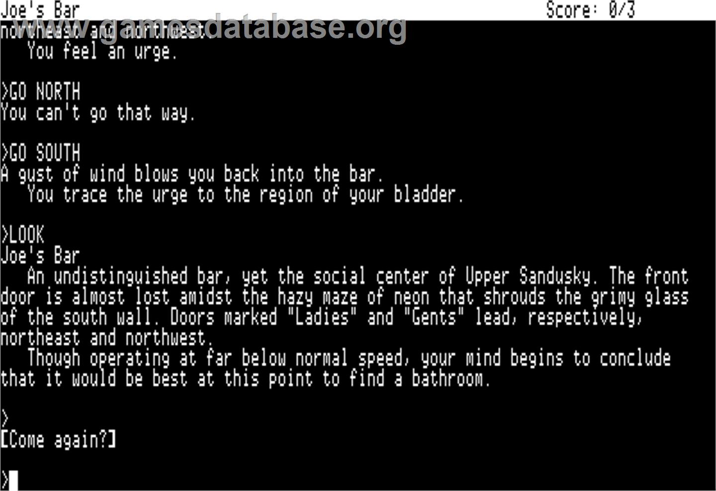 Leather Goddesses of Phobos - Apple II - Artwork - In Game