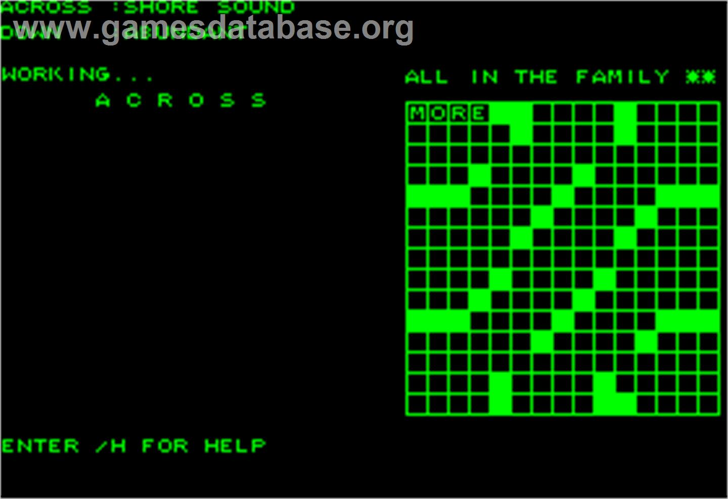 Mickey's Crossword Puzzle Maker - Apple II - Artwork - In Game
