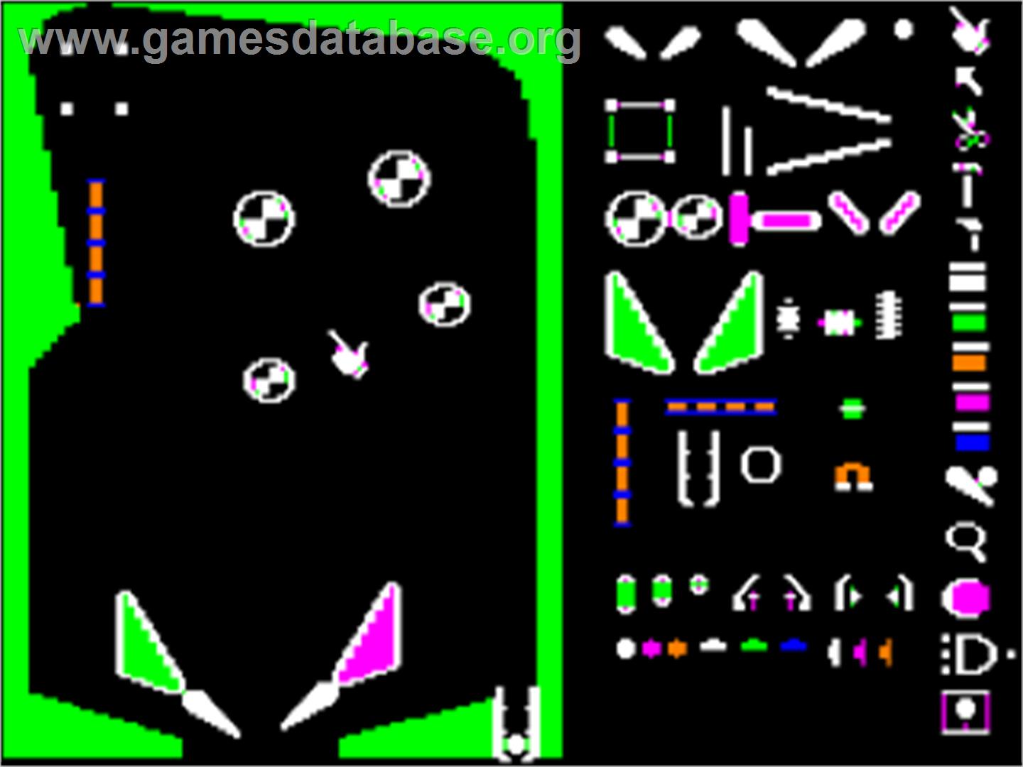 Pinball Construction Set - Apple II - Artwork - In Game