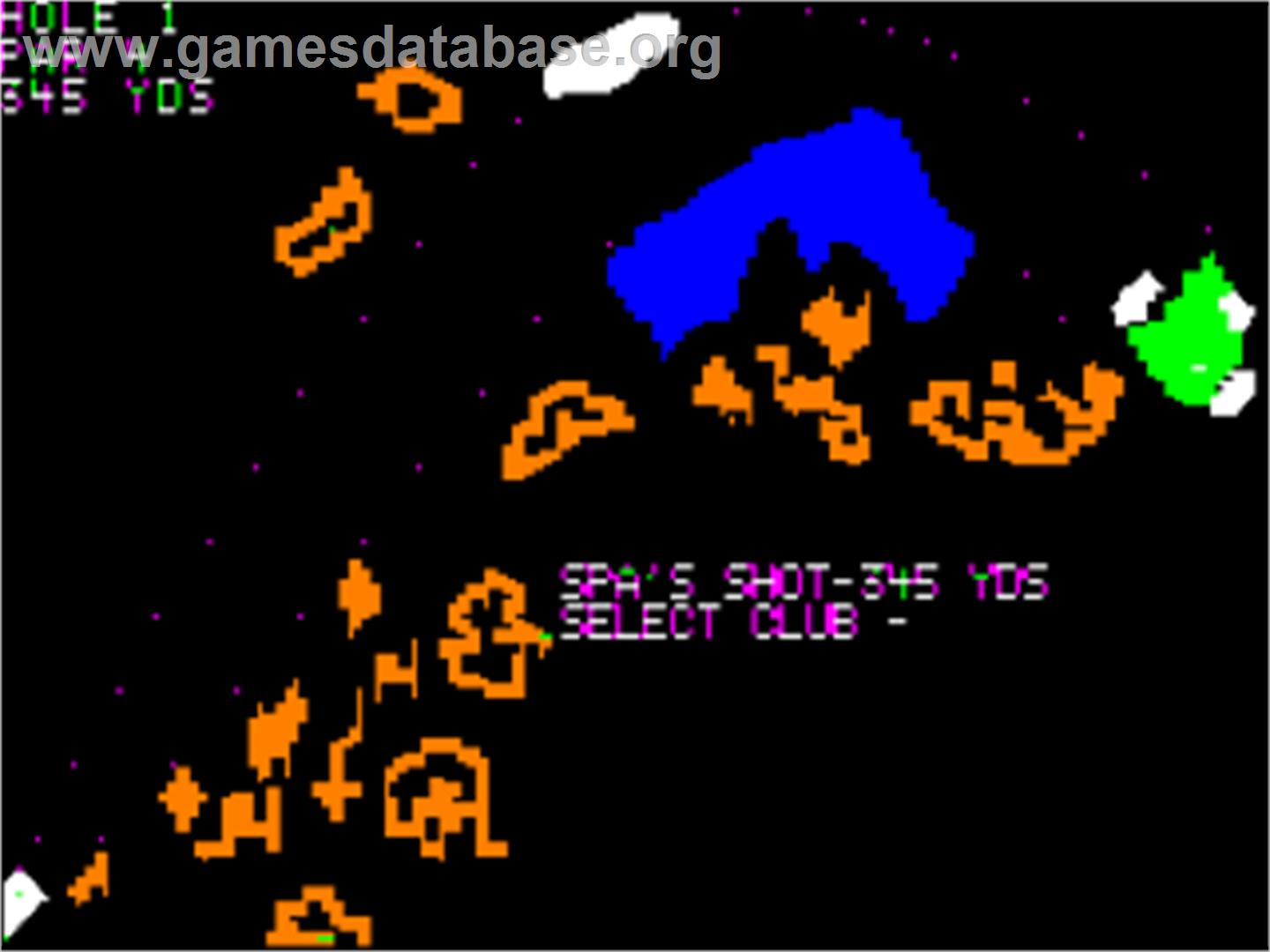Professional Tour Golf - Apple II - Artwork - In Game