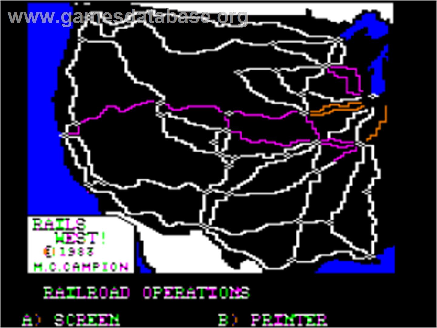 Rails West! - Apple II - Artwork - In Game