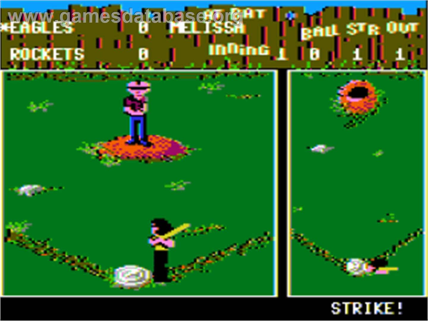 Street Sports Baseball - Apple II - Artwork - In Game