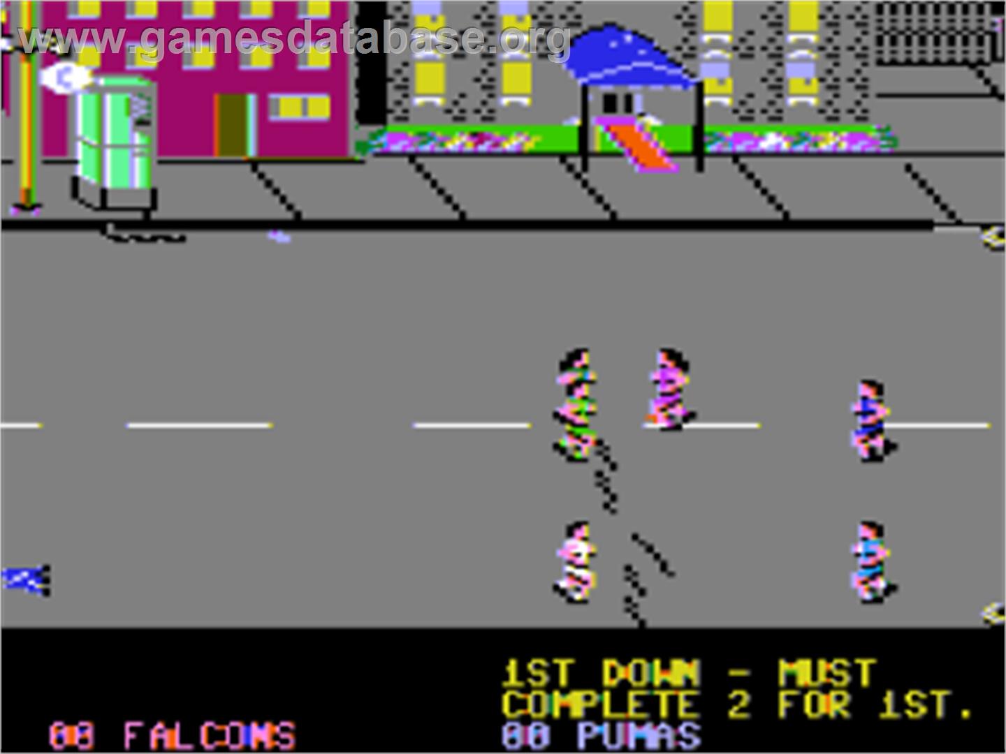 Street Sports Football - Apple II - Artwork - In Game