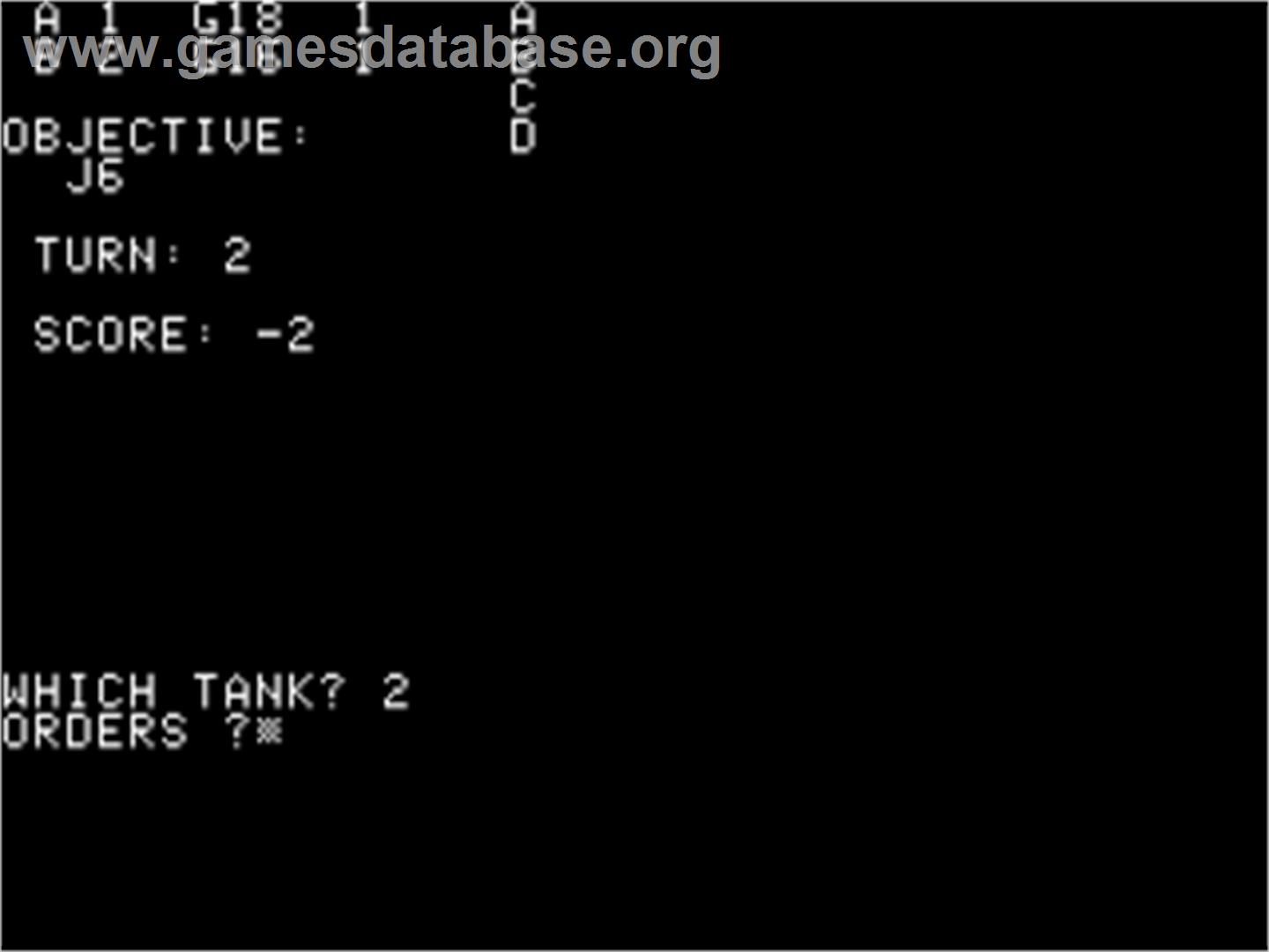 Tanktics - Apple II - Artwork - In Game