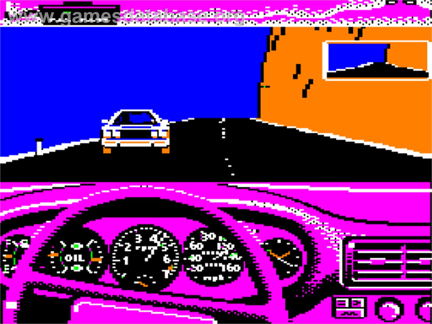 Test Drive - Apple II - Artwork - In Game