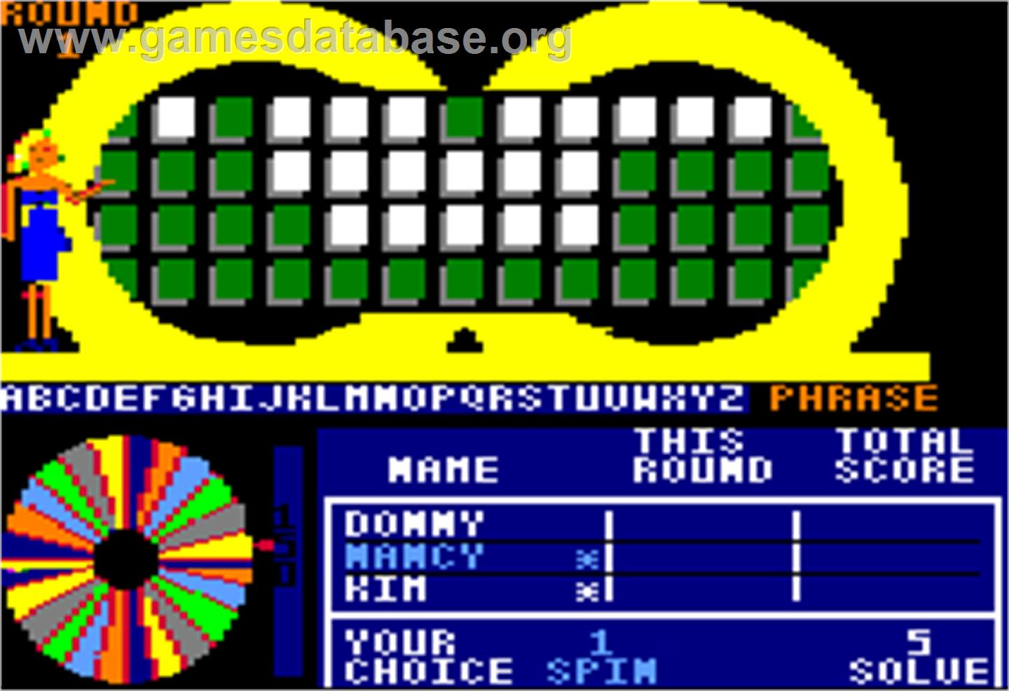 Wheel Of Fortune - Apple II - Artwork - In Game