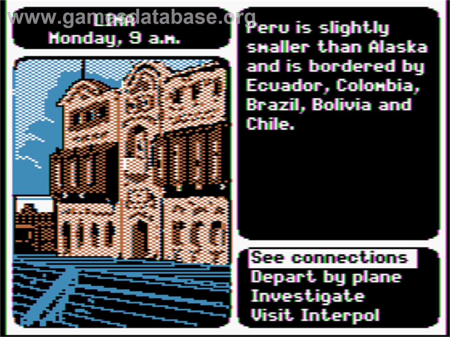 Where in the World Is Carmen Sandiego? - Apple II - Artwork - In Game