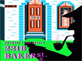 Title screen of 221 B Baker St. on the Apple II.