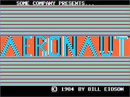 Title screen of Aeronaut on the Apple II.