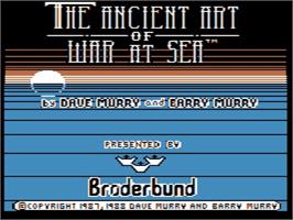 Title screen of Ancient Art of War at Sea on the Apple II.