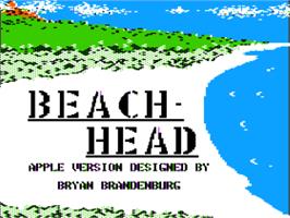 Title screen of Beach Head on the Apple II.