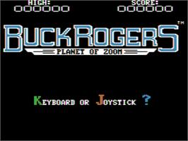 Title screen of Buck Rogers: Planet of Zoom on the Apple II.