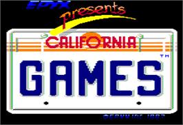 Title screen of California Games on the Apple II.