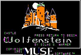 Title screen of Castle Wolfenstein on the Apple II.