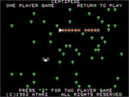 Title screen of Centipede on the Apple II.